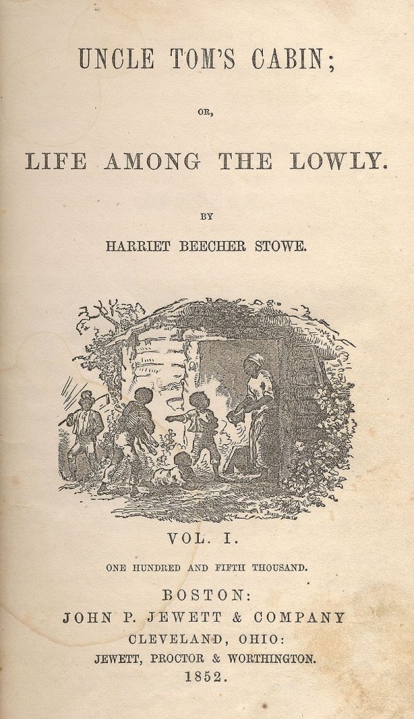 1852년 첫 출판된 엉클 톰스 캐빈의 타이틀페이지 /위키피디아